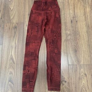 Lululemon Athletica Red Logo Leggings